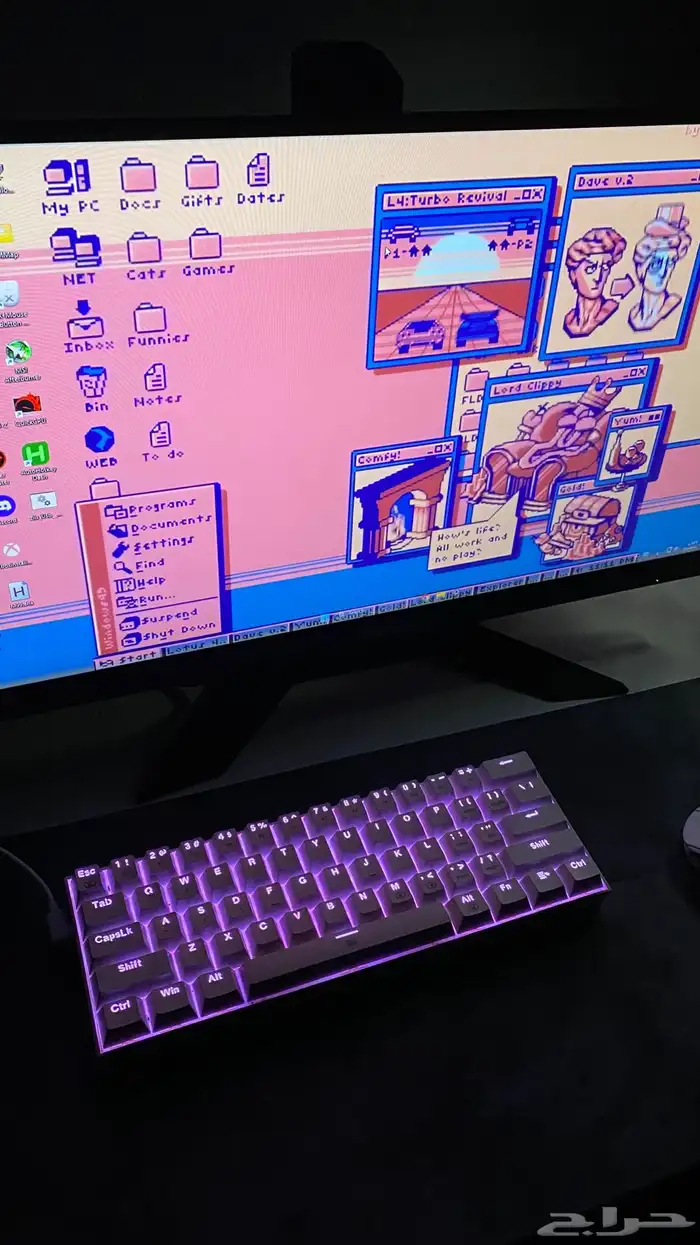 كيبورد قيمنق ابيض 2