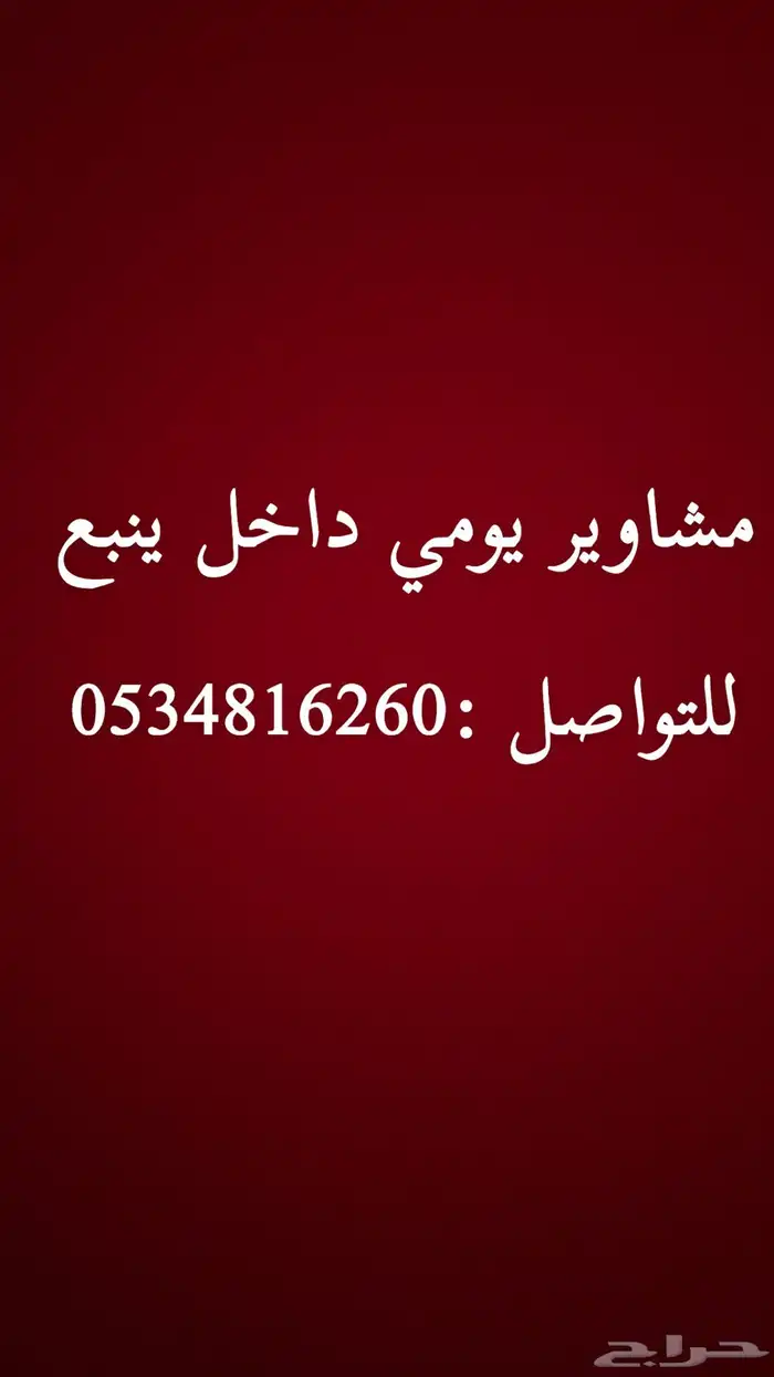 مشاوير يومي داخل ينبع 0