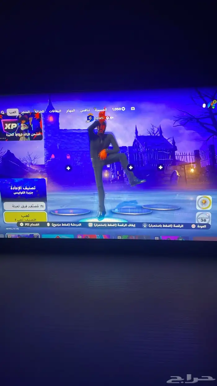 سوني فور مع يد 8 اشرطة سوني   حساب فورت نايت 137 سكن   شاشة 18