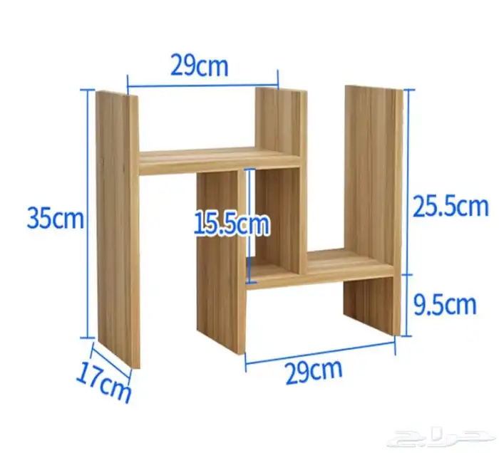 رف خشبي بني وأبيض جديد بكرتونه   شحن مجاني 2
