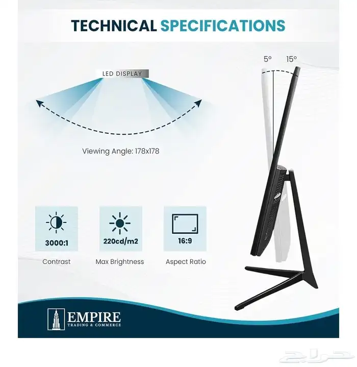 شاشة قيمنق 75 فريم 22 انش 3