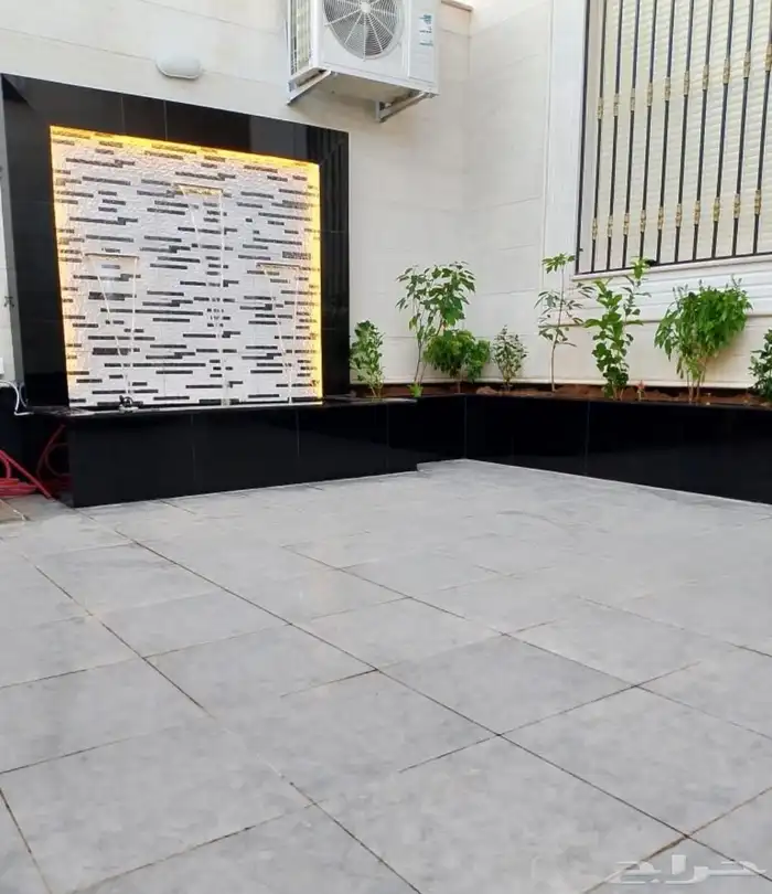 مظله برجوله ساتر شلال نافوره بدل خشب وعشب 9