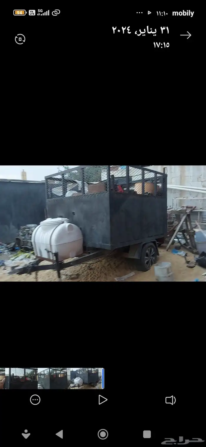 عربة قلص للرحلات .العرض 2 متر والطول 2 .متر 0