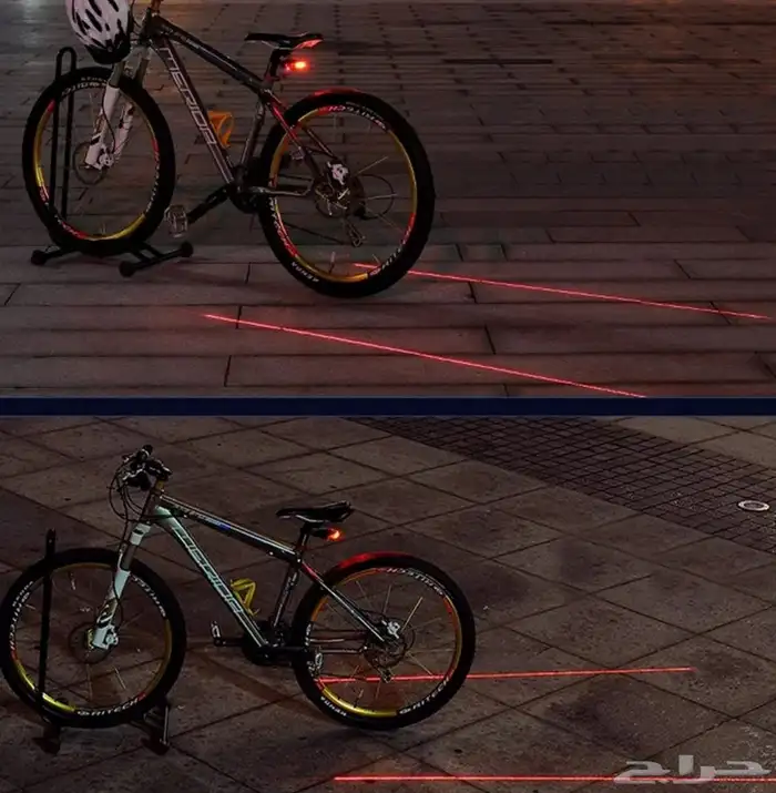 إضاءة خلفية ليزر للدراجة الهوائية   أمان وأناقة في الليل 1