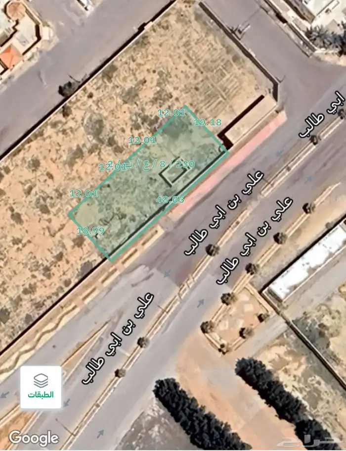 ارض تجارية بطول 48 متر على الشارع 0