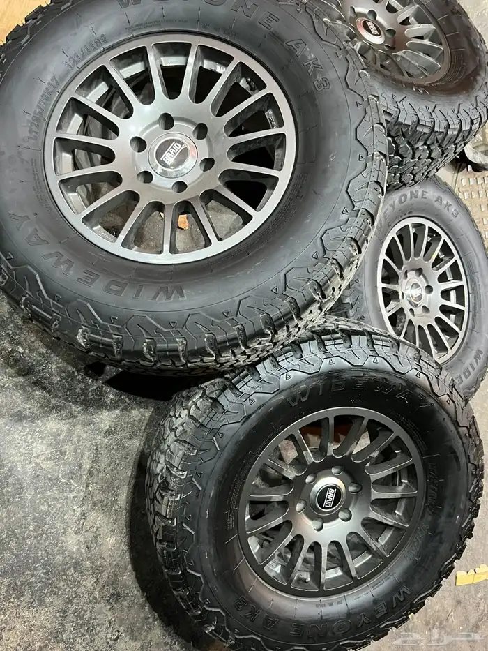 جنوط برايد 6 مسمار مع كفرات نص حجري ودواي مقاس 17 23