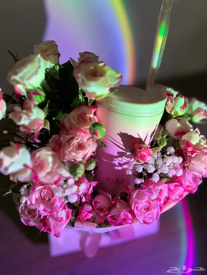 تنسيق باقه مع مق هاف مليون الوردي 1