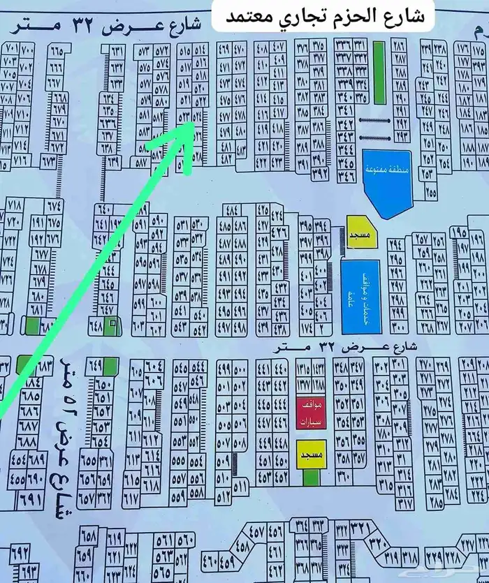 للبيع قطعه ارض في مخطط حي النور 6ج س الجزء أ مساحه 600متر 2