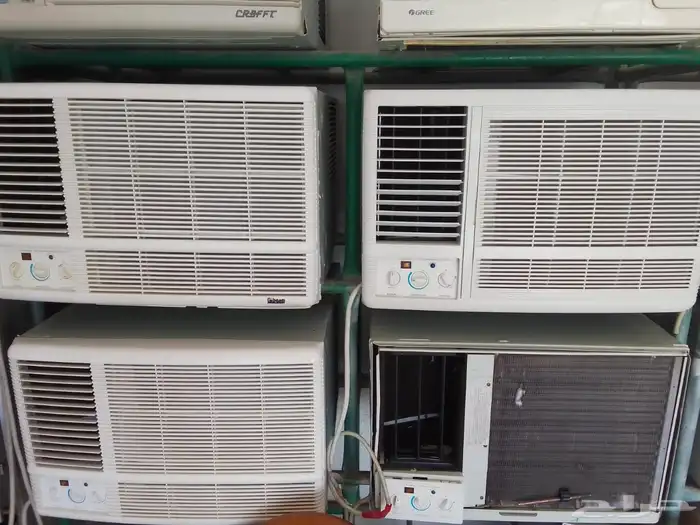 البيع مكيفات شباك مستعمل 18وا24 معا التركيب ضمان شهر 4