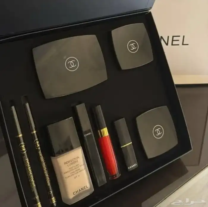 طقم مكياج شانيل مجموعة تجميل ماركة منتجات جديد درجة اولى9قط 0