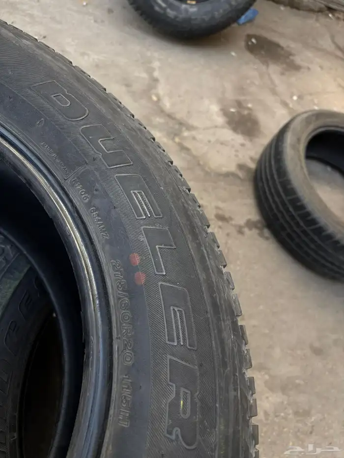 طقم كفرات برجستون مقاس 275.60.20تاريخ 2023 5