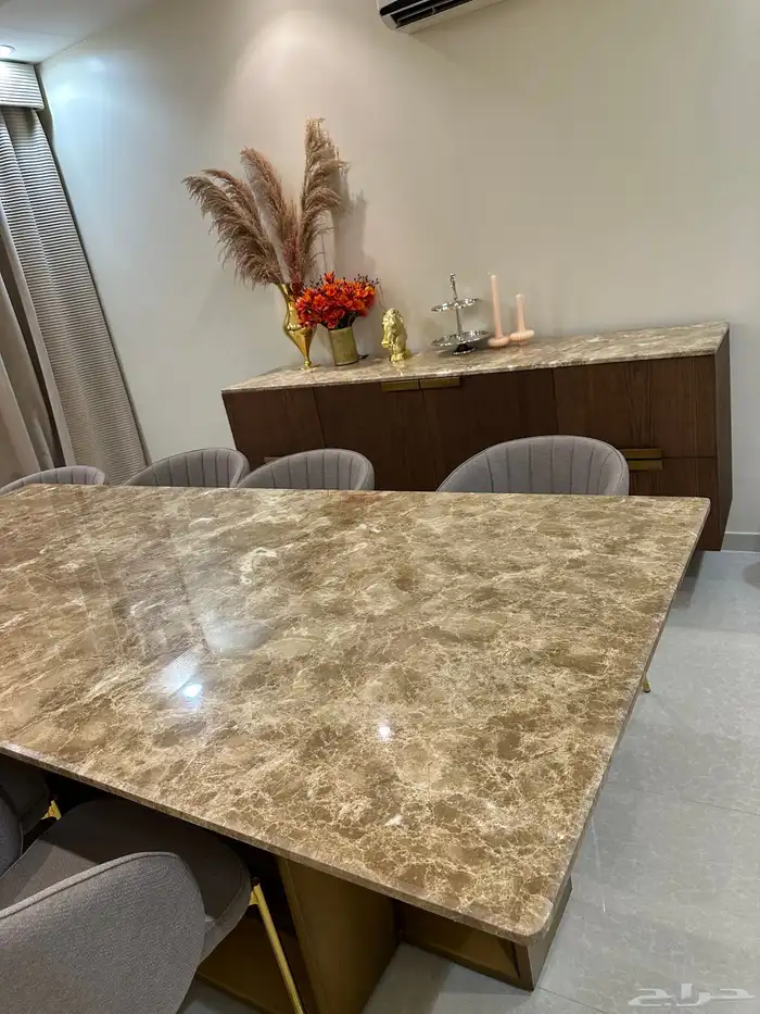 طاولة طعام وبوفيه رخام 1