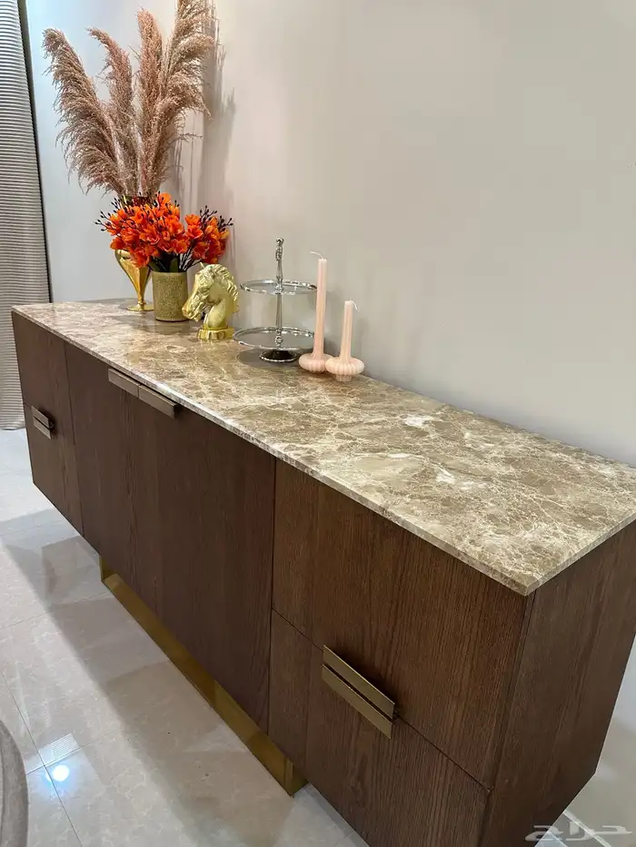 طاولة طعام وبوفيه رخام 5