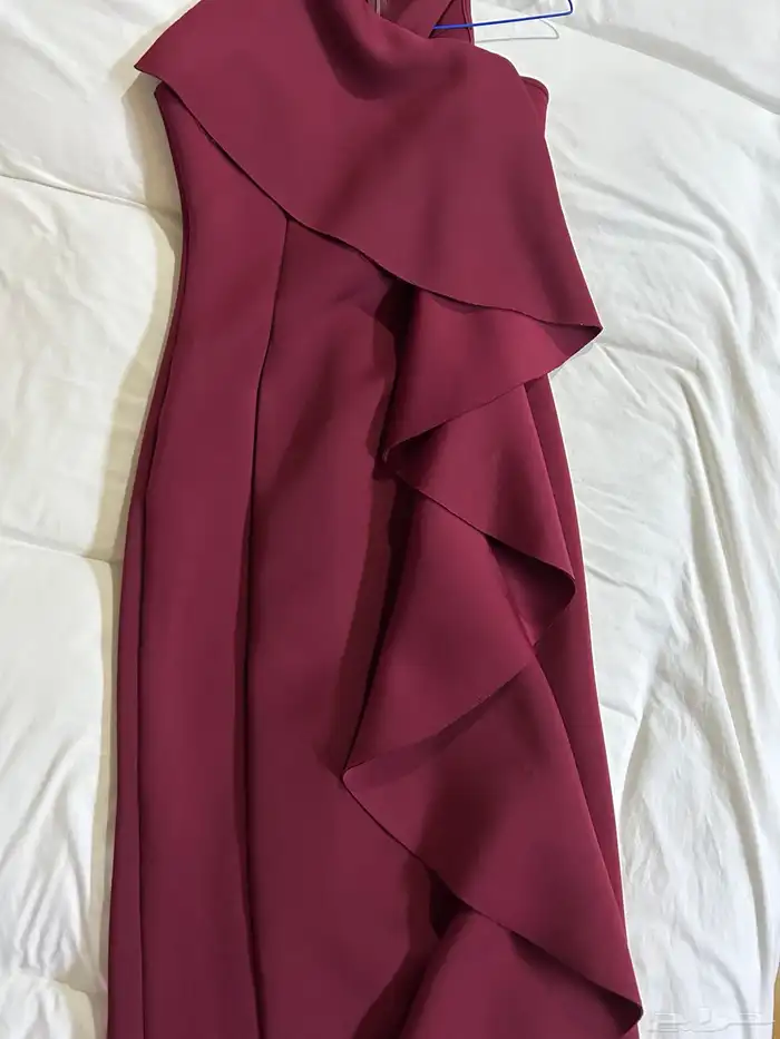 فستان ميدي عنابي 0