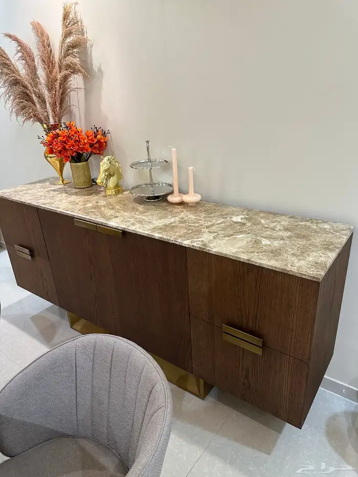 طاولة طعام وبوفيه رخام 2