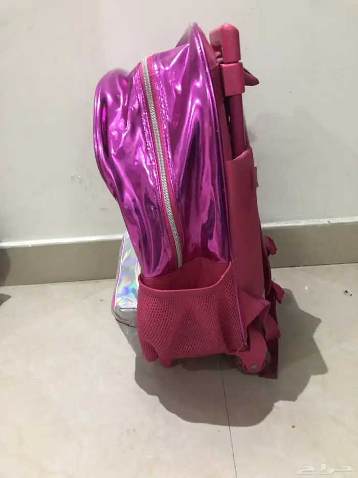 شنطه مدرسيه بناتي بعجلات مقاس 16 school bag 4