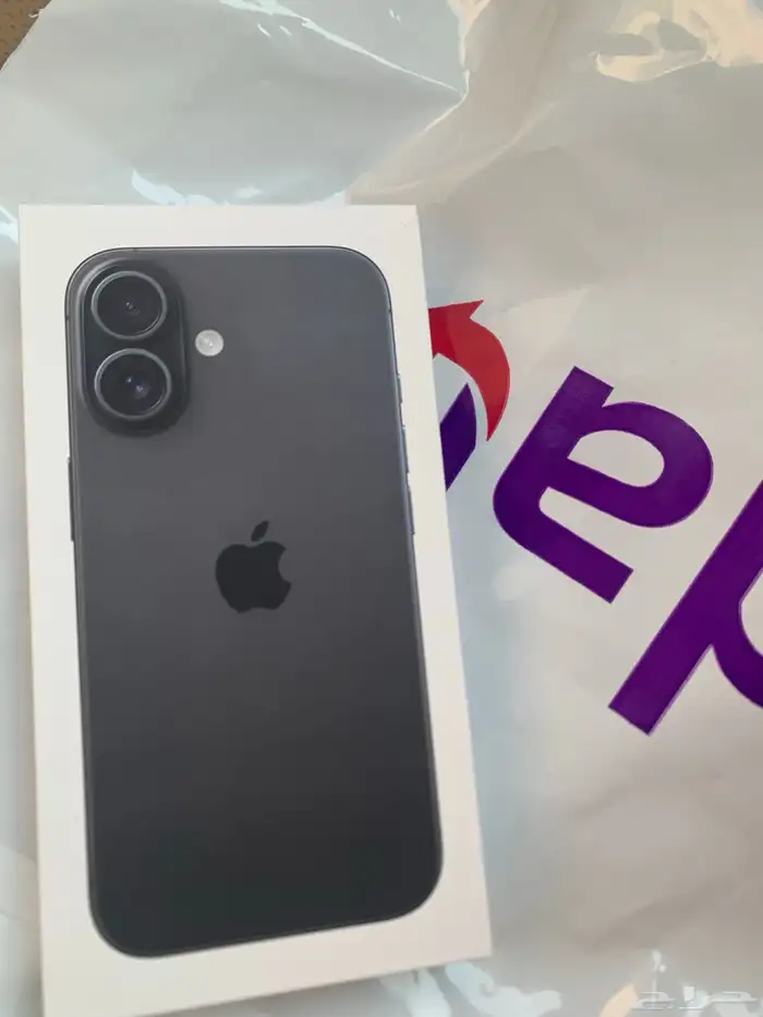 ايفون 16 عادي اسود جديد بكرتونه 128 قيقا 1