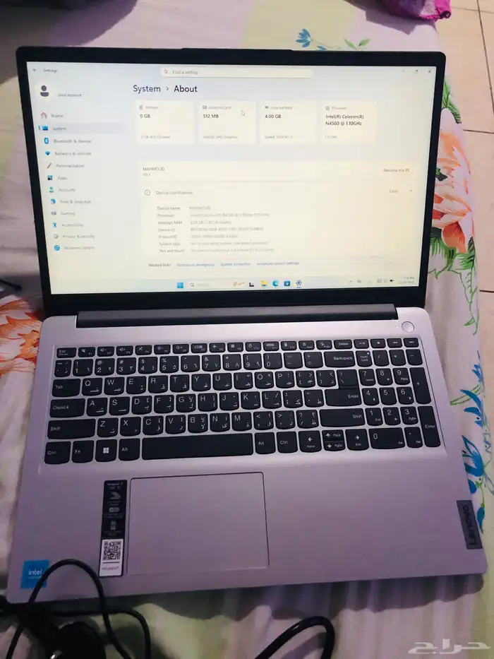 جهاز لينوفو جديد بالكرتونه والشاحن والشنطه لم يستعمل نهائيا 2