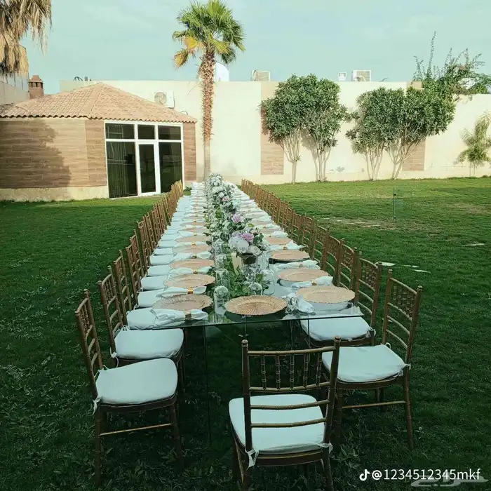 تجهيز وتنسيق حفلات مناسبات زفاف تأجير كراسي طاولات كوش مخيما 5