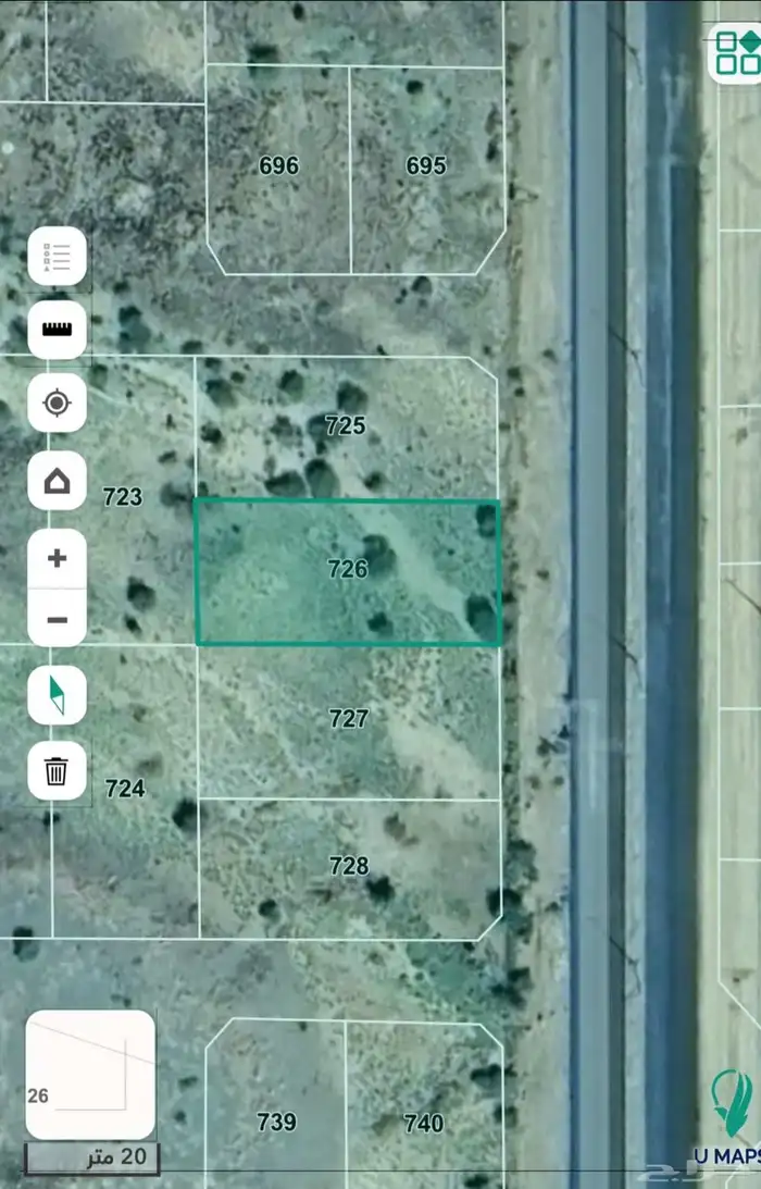 للبيع ارض تجاريه في مخطط ريع ملح بمحافظه وادي الفرع 0