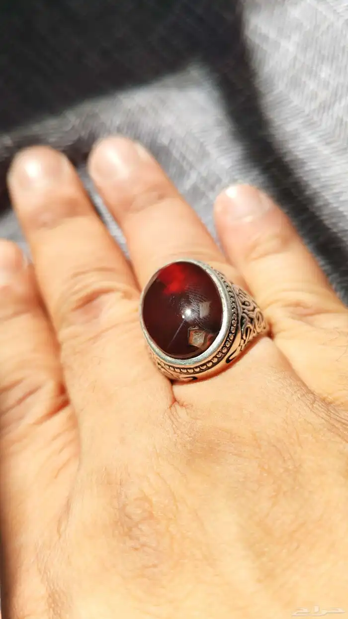 عقيق يماني أصلي كرزي الكرز صياغه عارف فضه لبحرين 0