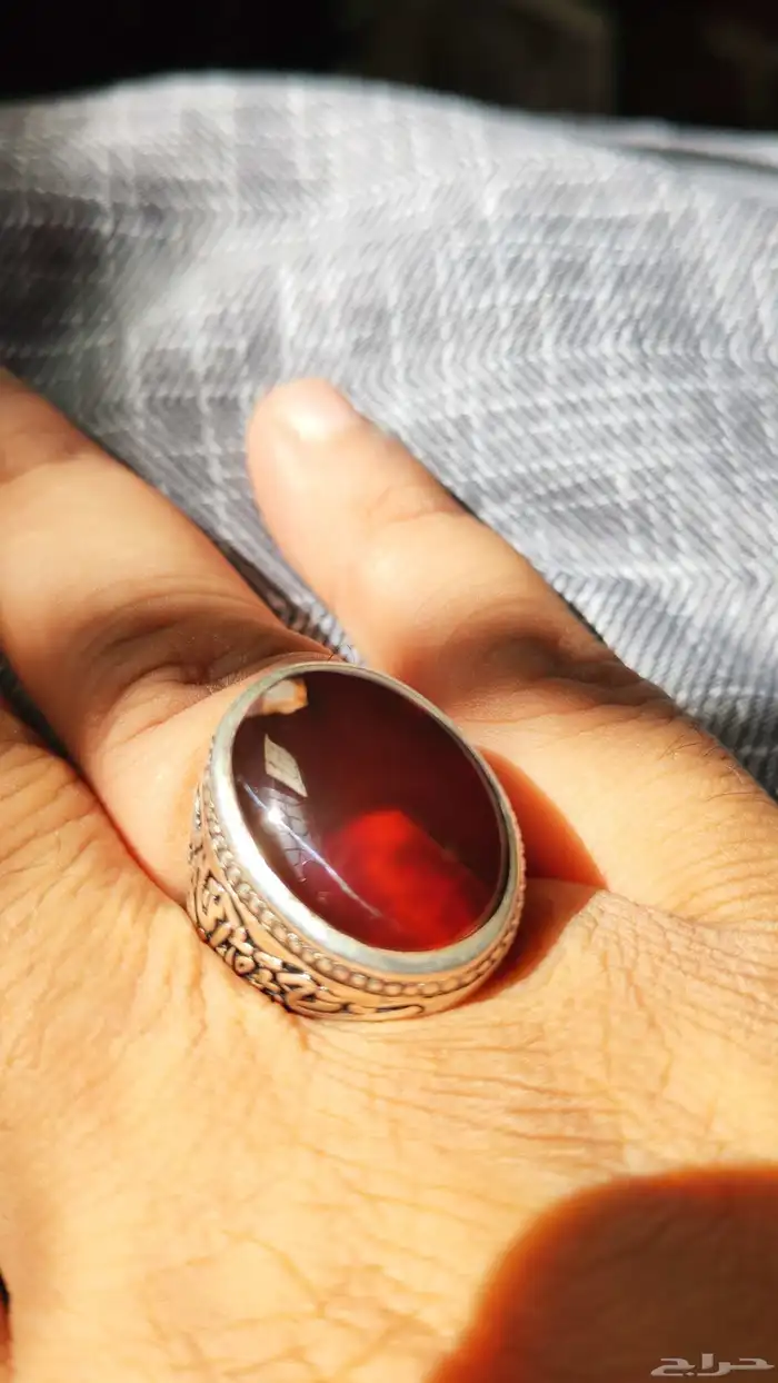 عقيق يماني أصلي كرزي الكرز صياغه عارف فضه لبحرين 3