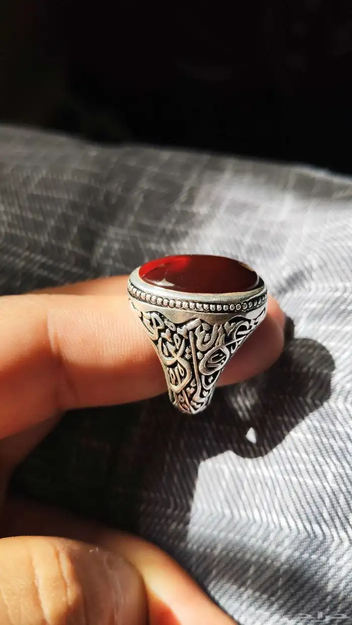 عقيق يماني أصلي كرزي الكرز صياغه عارف فضه لبحرين 1