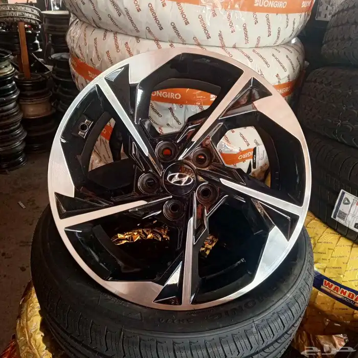 جنوط هونداي مقاس 17 اصلي ملمع ومجدد تركب كياء 5مسمار 2