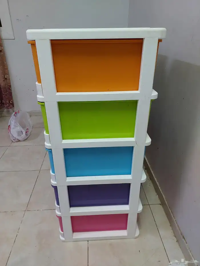 Colourful plastic storage drawer cabinet for kids 3
