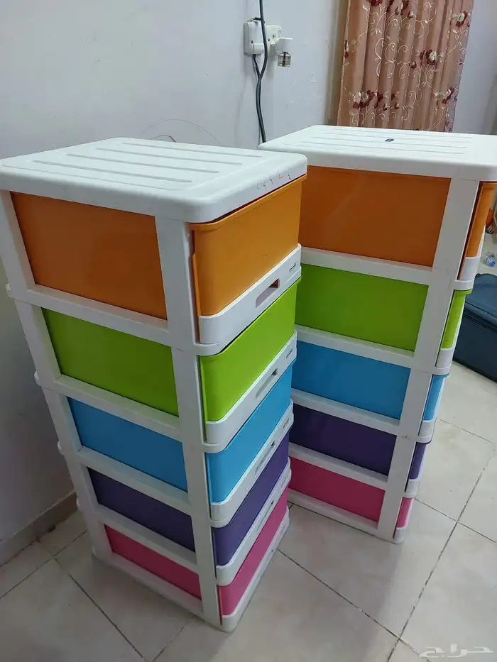 Colourful plastic storage drawer cabinet for kids 5