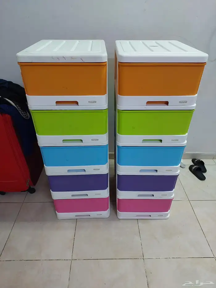 Colourful plastic storage drawer cabinet for kids 1
