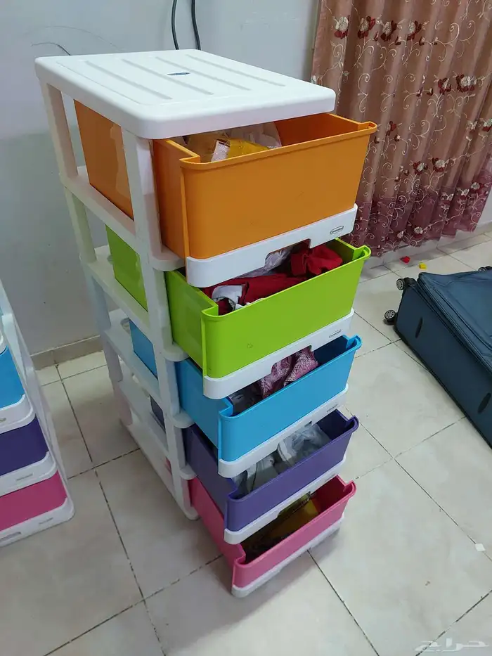 Colourful plastic storage drawer cabinet for kids 6