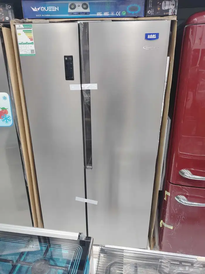 ثلاجه هاس دولاب 18 قدم استيل حجم كبير وكيل شركة العيسي 0