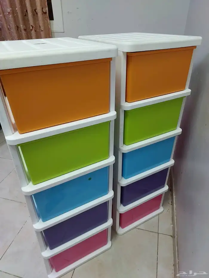 Colourful plastic storage drawer cabinet for kids 4