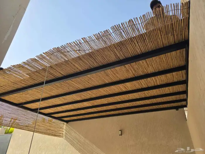 مظلات سواتر برجولت هناجر وقش وبانبو وعسير وجميع انواع التراث 1