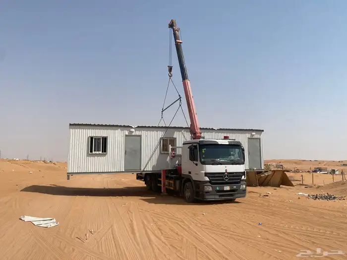 دبل سطحه ونش كرين نقل بركسات بيوت جاهزه غرف متنقله 3