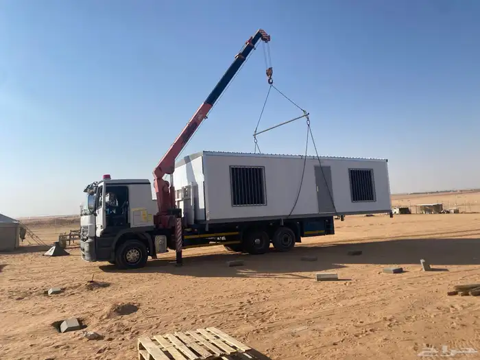 دبل سطحه ونش كرين نقل بركسات بيوت جاهزه غرف متنقله 0