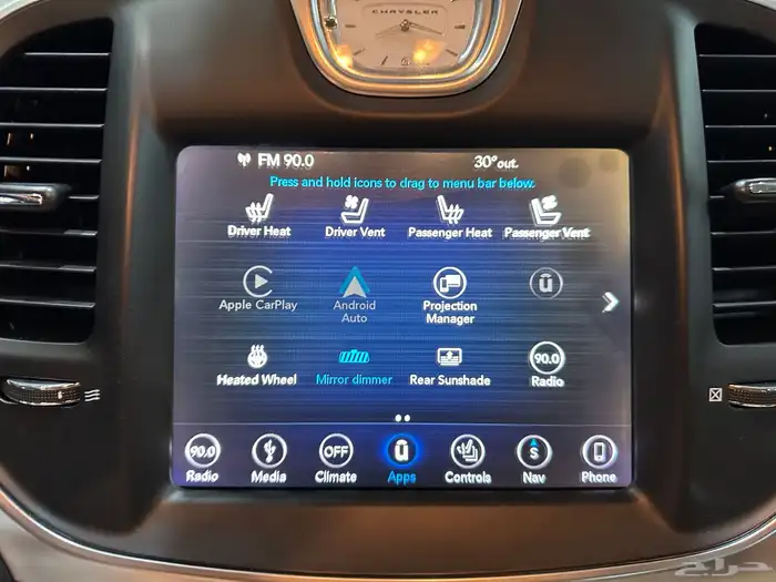 كرايزلر C300 موديل 2018 فل كامل 6 سلندر 10