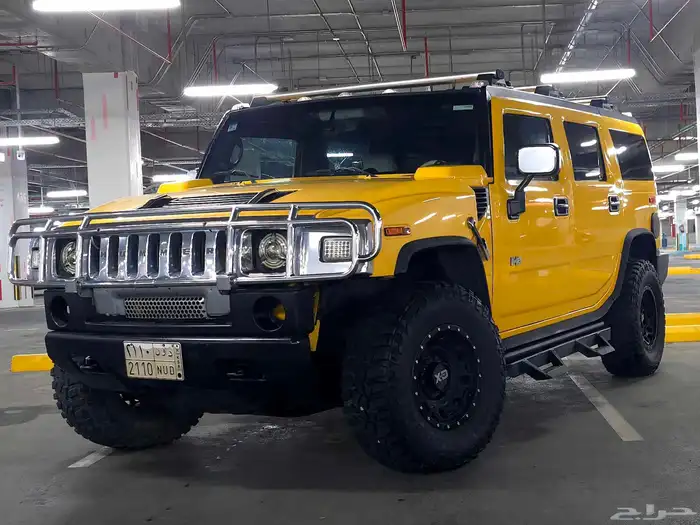 همر H2 موديل 2005   أصفر وكالة   تعديل رايق   استخدام نظيف 3