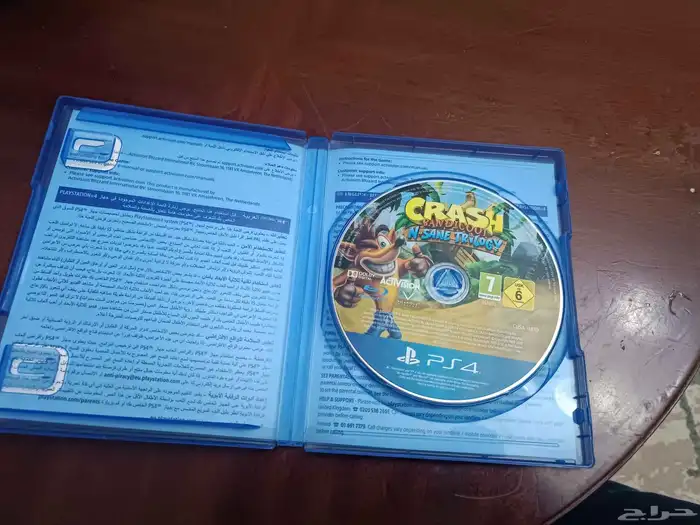 شريط سوني بلاي ستيشن4 كراش الثلاثيه بحاله ممتازه يشبه الجديد 1