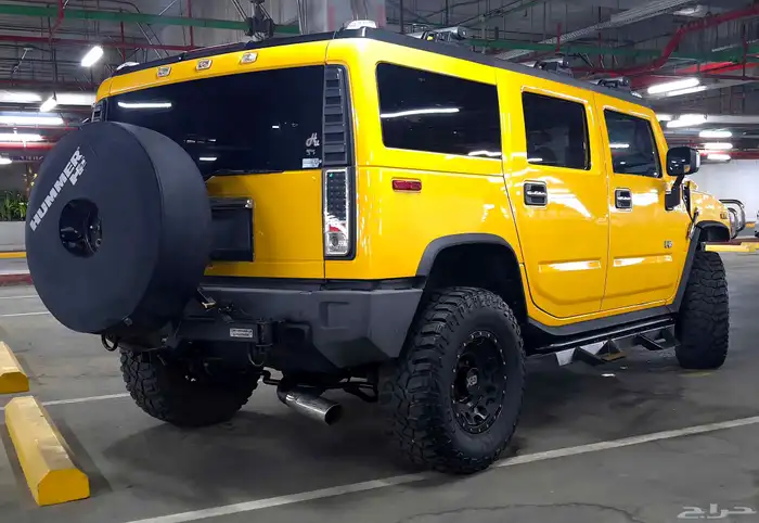 همر H2 موديل 2005   أصفر وكالة   تعديل رايق   استخدام نظيف 2