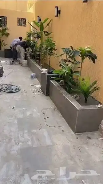 مظله برجوله ساتر شلال نافوره بدل خشب وعشب 4