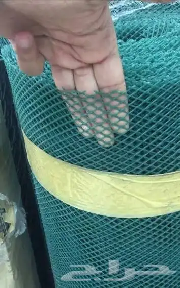 شبك رول دواجن حلال حمام دجاج أخضر مجلفن ساده بلاستك 5