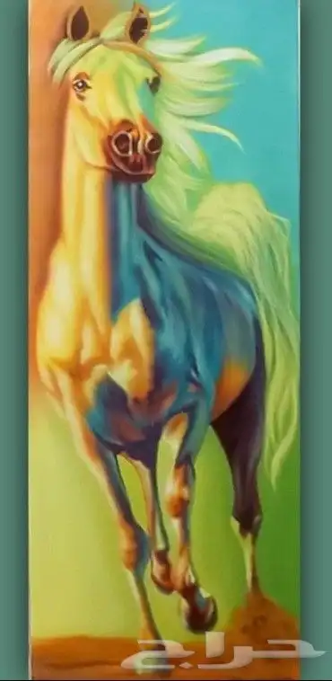 رسومات جدارية من اعمالي اسطبل خيول 3