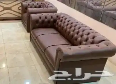 اثاث مكتبي كنب جلد جديد موديلات و جديد أشكال و ألوان موجود 5