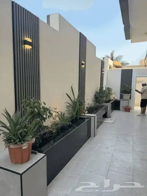 مظله برجوله ساتر شلال نافوره بدل خشب وعشب 6