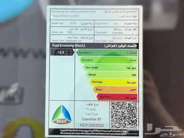 تويوتا اوربان كروزر استاندر 2026 13