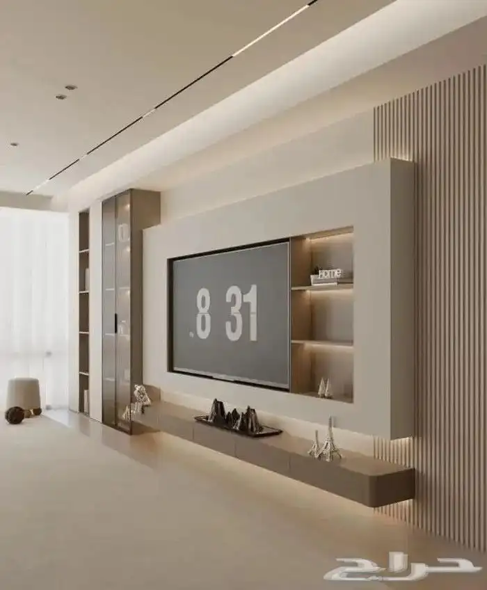 ديكورات تفصيل طاوله شاشه تلفزيون بديل الشيبورد شاشات 4