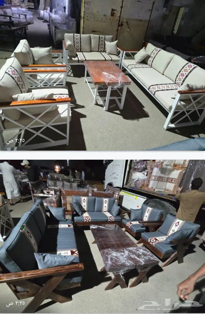 جلسات خارجيه خشب حديد بجوده عاليه تصميم عصري 3