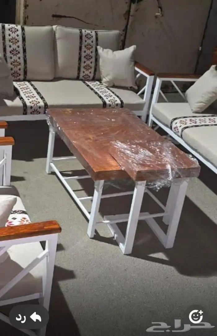 جلسات خارجيه خشب حديد بجوده عاليه تصميم عصري 1